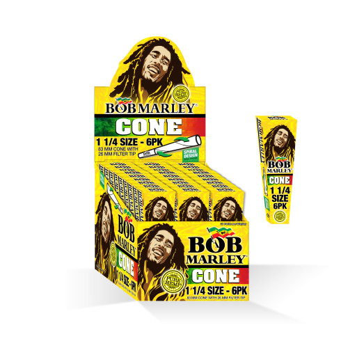 Bob Marley Pre-Rolled Cone - 1-1/4 Size - 6PK - 18/33's